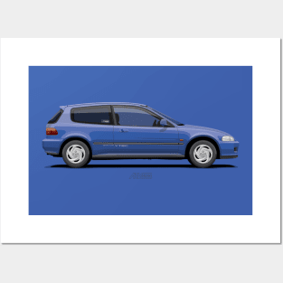 EG SIR Hatchback - Captivate Blue Pearl Posters and Art